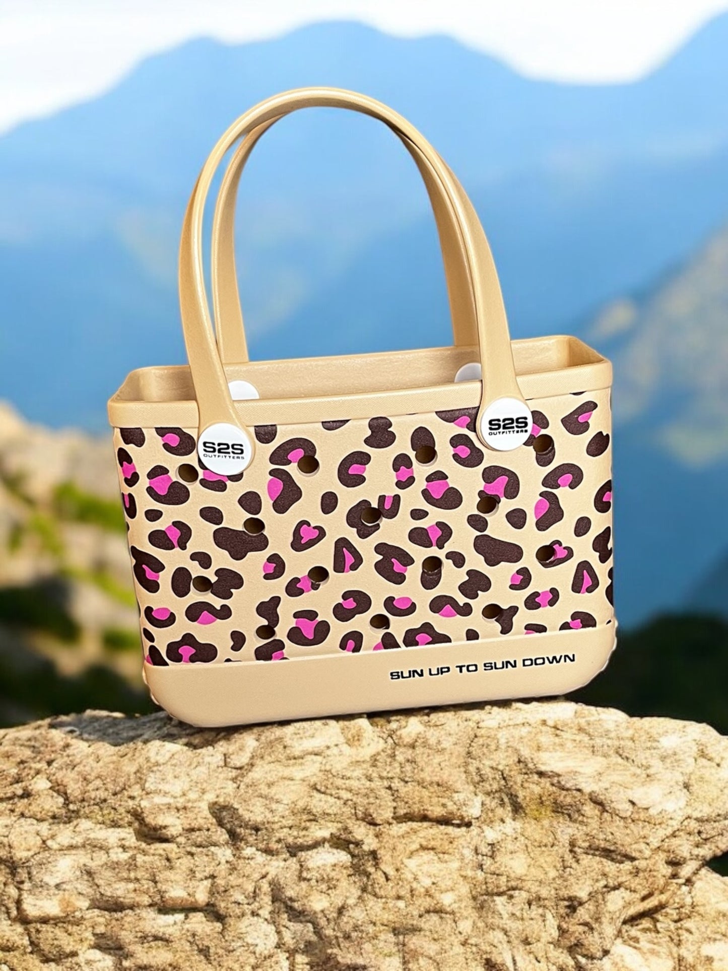 Venture Sack Tan & Pink Leopard Small