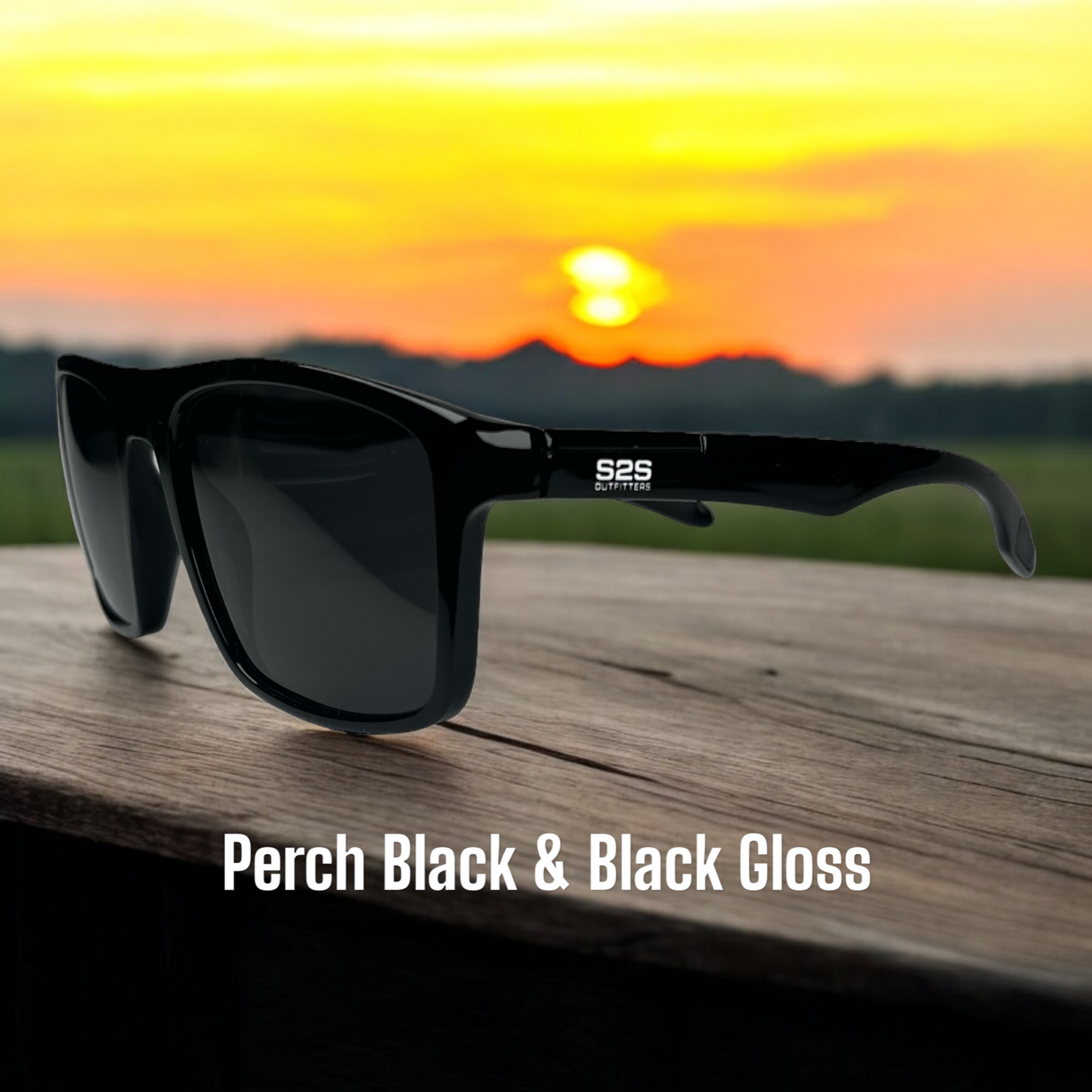 Perch Sunglasses Black and Black Gloss