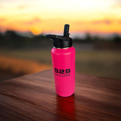 32oz Stainless Steel Water Bottle Hot Pink