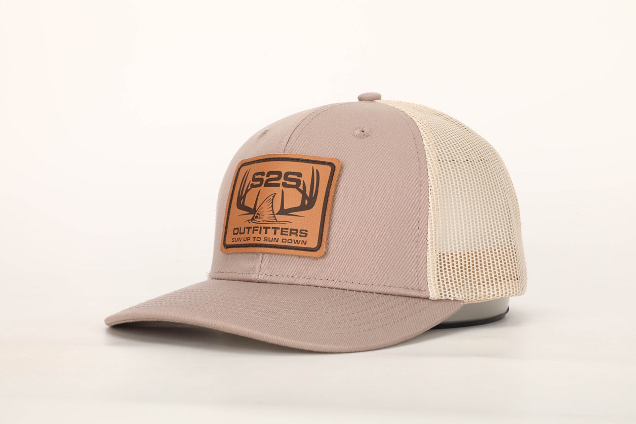 Leather Patch Trucker Hat Mauve