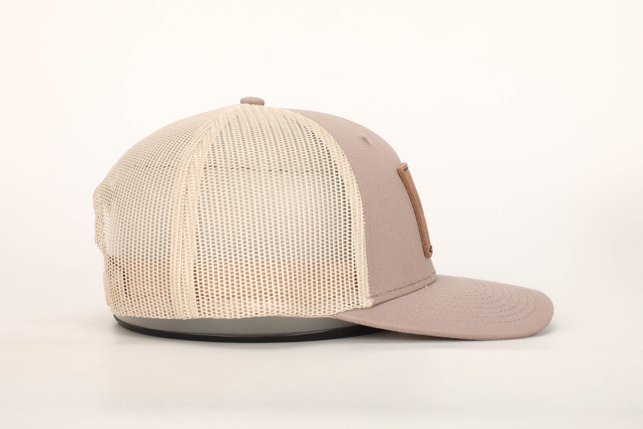 Leather Patch Trucker Hat Mauve