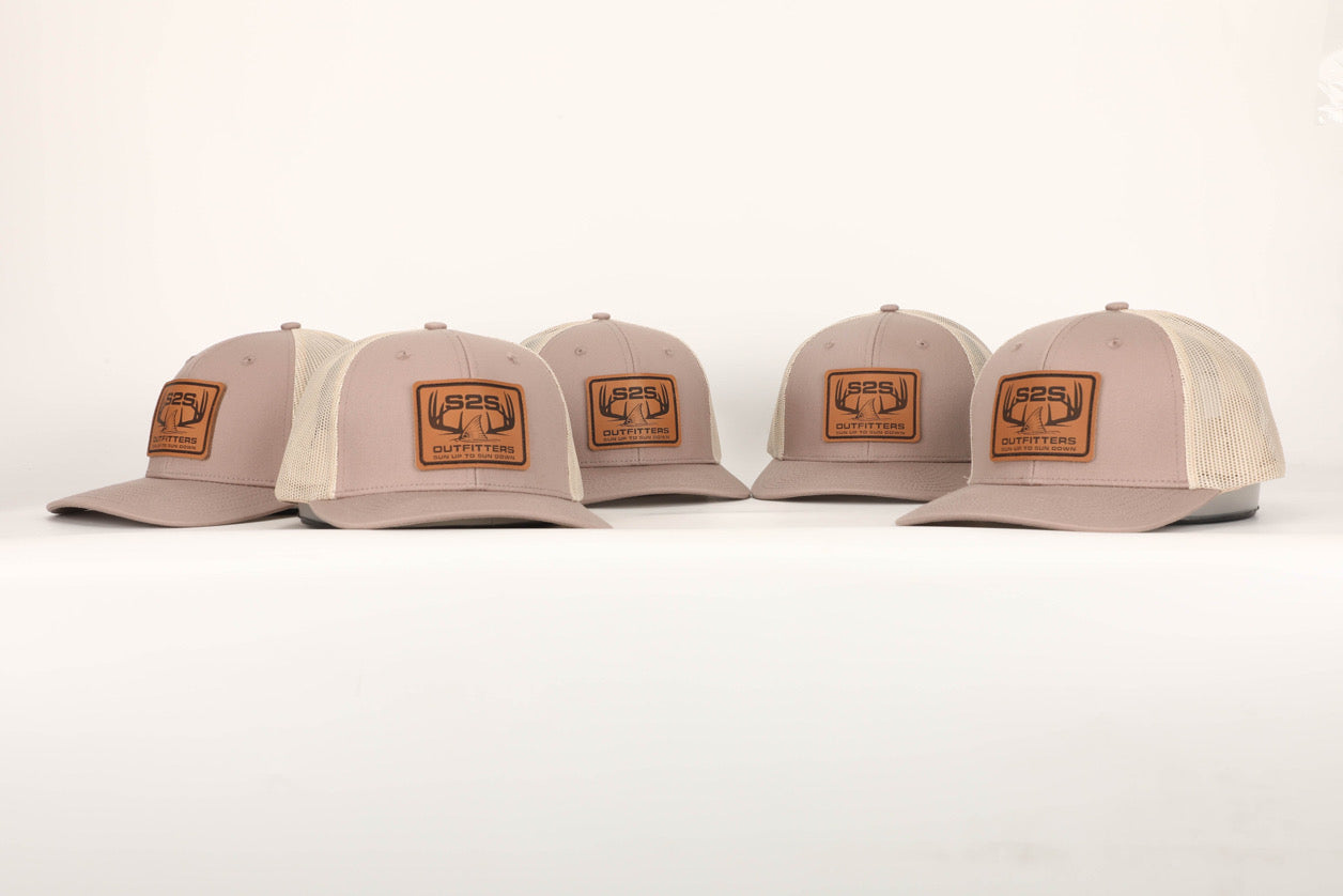 Leather Patch Trucker Hat Mauve