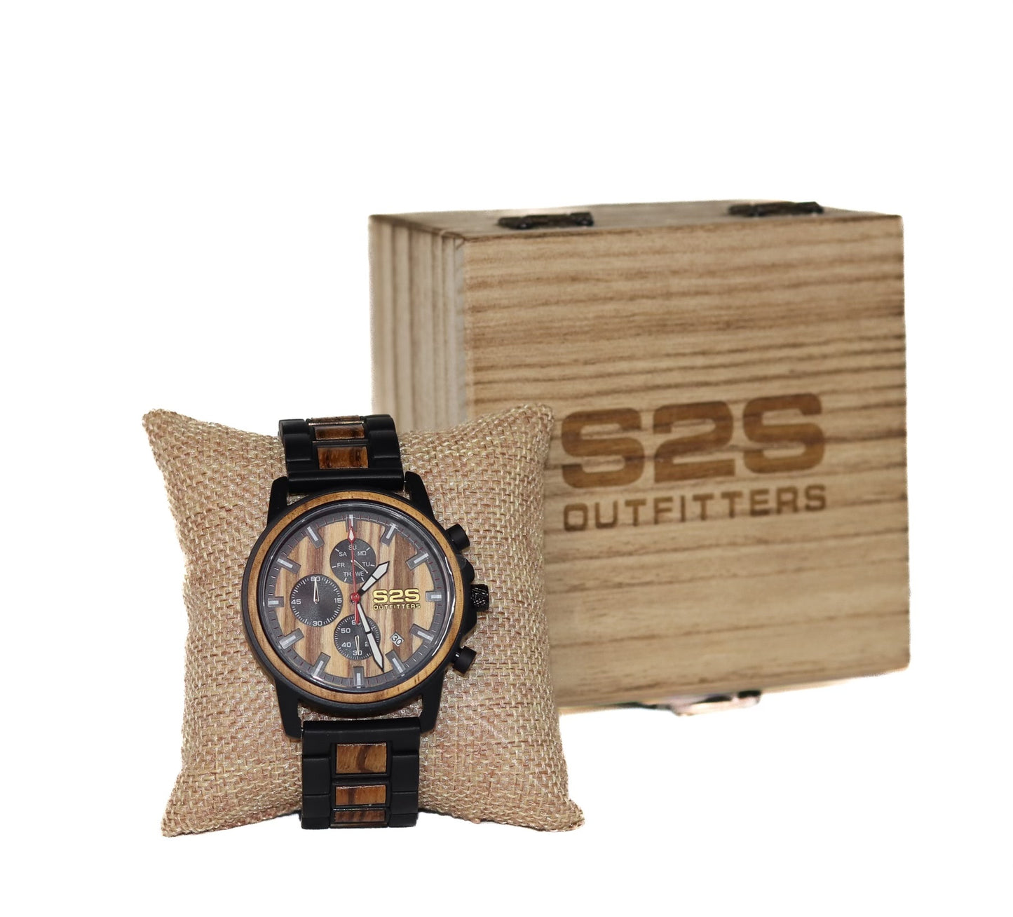 Wooden Watch Zebra Wood