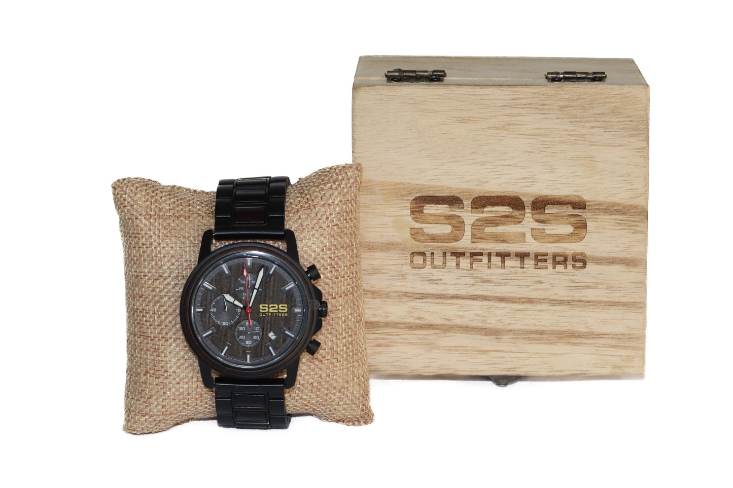 Wooden Watch Ebony Wood