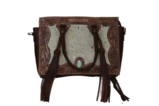 Western Tooled Leather Tote