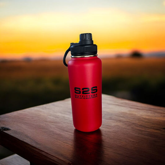 32oz Stainless Steel Water Bottle Red