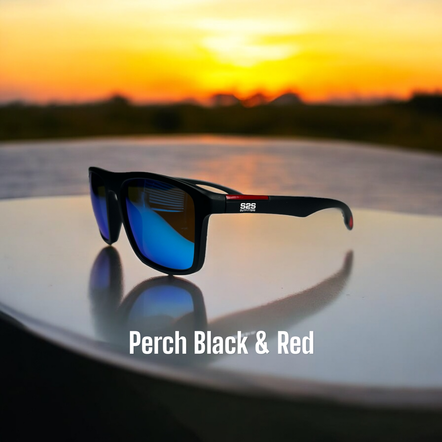 Perch Sunglasses Black and Red